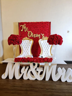 Open image in slideshow, Mr &amp; Mrs w/ chairs
